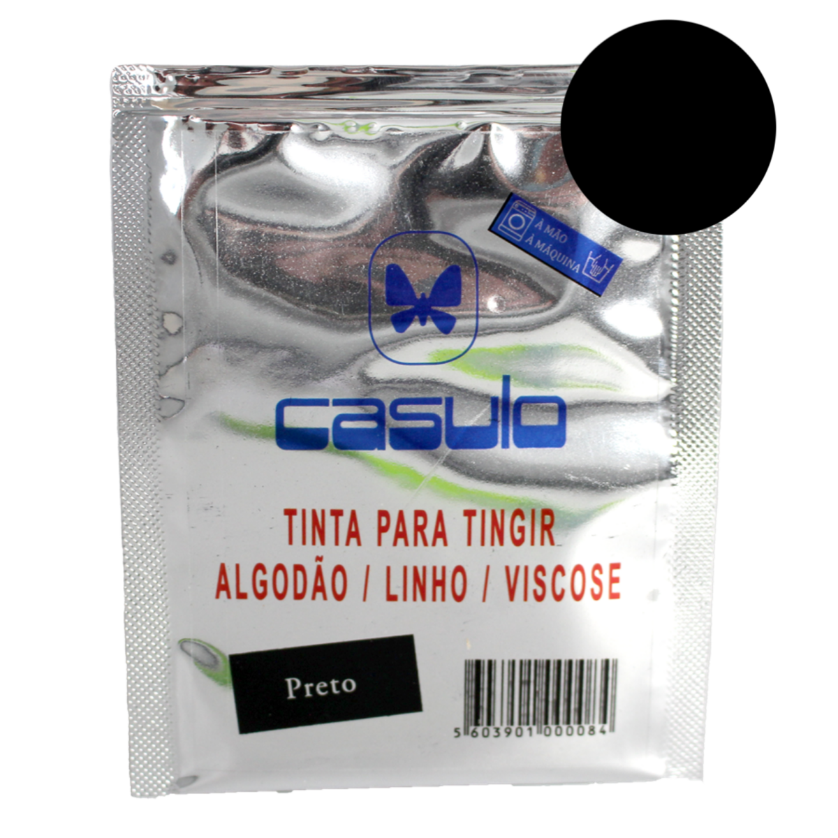 Tinta em pó preto - Casulo (Saqueta 12g)